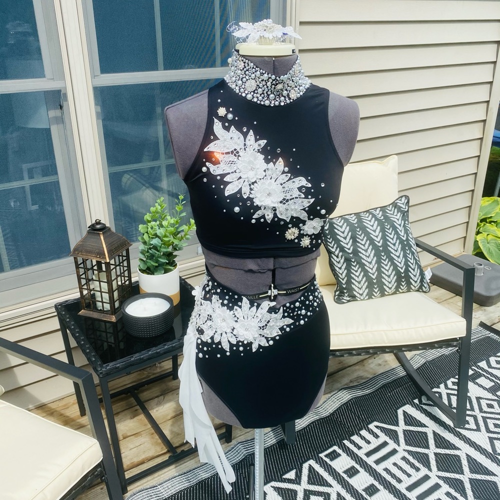 Custom Child size L or small adult contemporary/lyrical solo dance costume
